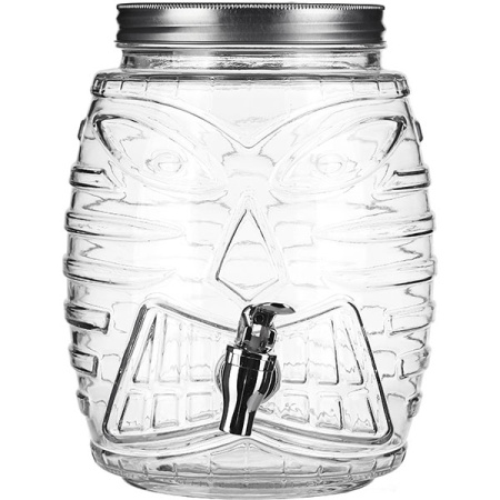 Банка-емкость с краном; стекло; 5л; D=14,H=25см; прозр.