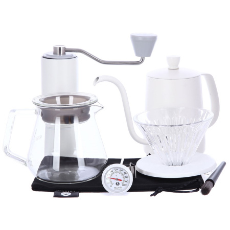 Набор для заваривания кофе Timemore C2 Pour Over Set (Fish 03), белый