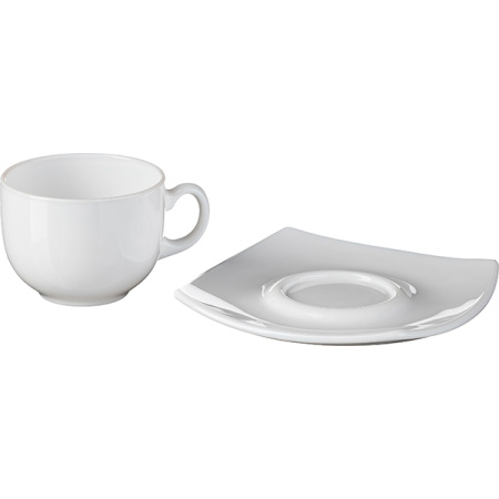 Набор кофейных пар Квадрато 6 шт, 90 мл, белый