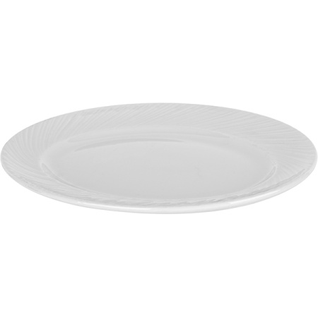 Блюдо овальное «Спайро»; фарфор; H=0.7,L=20,B=16см; белый