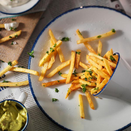 Тарелка мелкая «Блю дэппл»; фарфор; D=20.3,H=1.5см; белый,синий