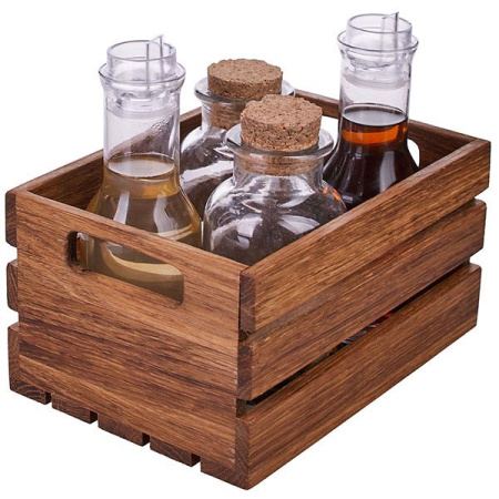 Ящик для кондиментов; дуб; H=11,L=21.5,B=15см