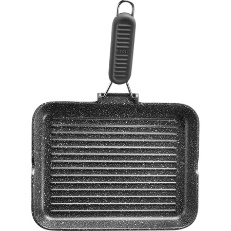 Сковорода-гриль «Гранито»; алюм.литой; H=3.5,L=36,B=26см