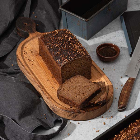 Форма для выпечки хлеба на  500г «Экзопан»; сталь,антиприг.покр.; H=9,L=26.5,B=11.5см; серый