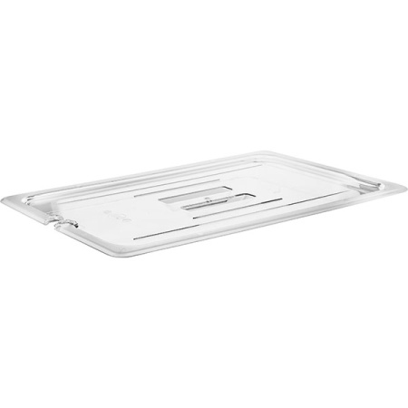 Крышка для  гастр-ти 1/1,вырез  для ложки; поликарбонат; L=53,B=32.5см; прозр.