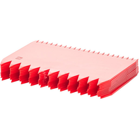 Шпатель кондит. [10шт]; пластик; H=1.5,L=11,B=7.5см; красный