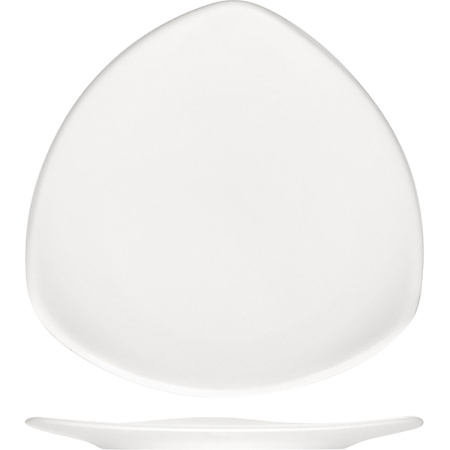 Тарелка треугольная «Опшенс»; фарфор; H=1.5,L=21,B=21см; белый