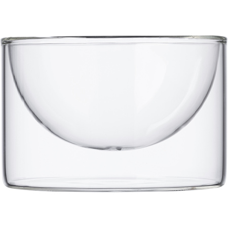 Салатник двойные стенки «Проотель»; термост.стекло; 450мл; H=75мм; матовый,прозр.