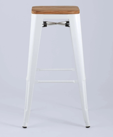 Стул барный TOLIX WOOD белый глянцевый