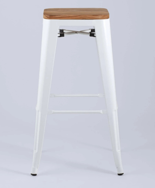 Стул барный TOLIX WOOD белый глянцевый