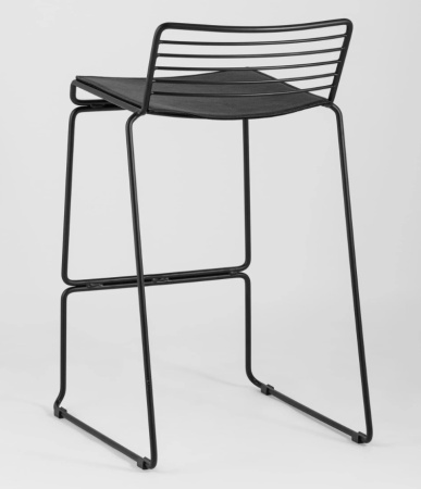 Стул полубарный Danny черный с черной подушкой