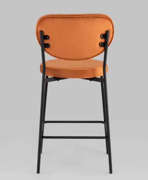 Стул полубарный Барбара NEW велюр терракотовый