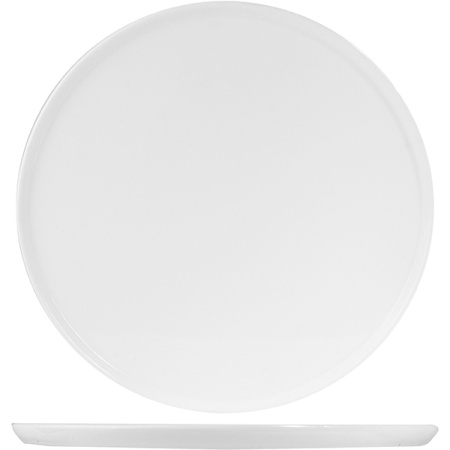 Блюдо круглое «Кунстверк»; фарфор; D=33,H=1см; белый