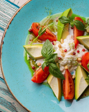 Тарелка мелкая Porland Seasons 24 см бирюзовый