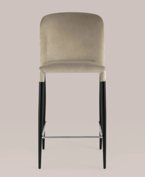 Стул полубарный Лори велюр бежевый