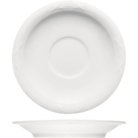 Блюдце «Штутгарт»; фарфор; D=9,H=1.6см; белый