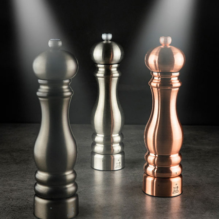 Мельница для соли «Париж»; металл; D=6,H=22см; серебрист.