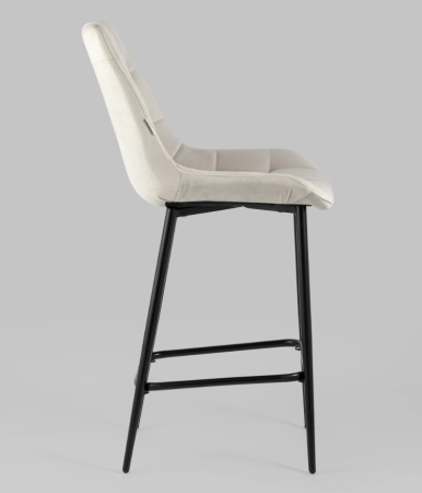 Стул полубарный Флекс велюр бежевый