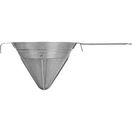 Сито коническое; сталь нерж.; D=20,H=15,L=41см; металлич.