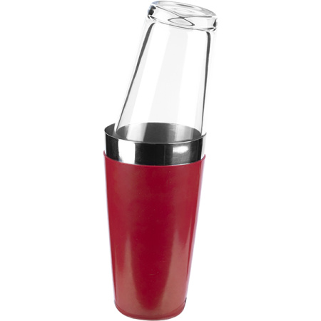 Шейкер Бостон ILSA 500мл нержавеющая сталь красный