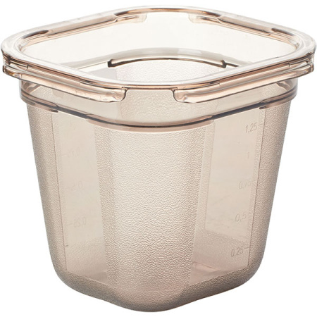 Гастроемкость (1/6); поликарбонат; H=15,L=17.6,B=16.2см; коричнев.