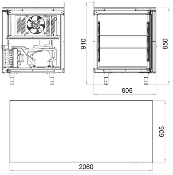 Стол холодильный Polair TM4-G