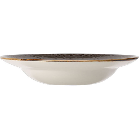 Тарелка для пасты «Крафт»; фарфор; 320мл; D=27,H=5см; серый