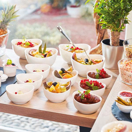 Салатник «Зеникс»; зеникс; 550мл; D=13.7,H=7.3см; белый