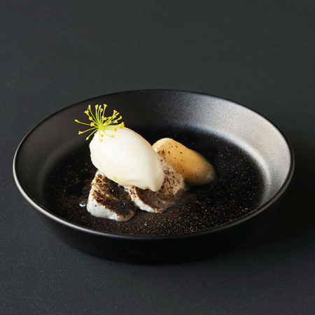 Салатник «Экинокс»; керамика; 150мл; D=14,H=2.5см; черный