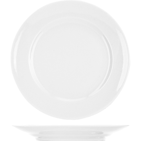 Тарелка мелкая «Идиллия»; фарфор; D=17,H=2см; белый