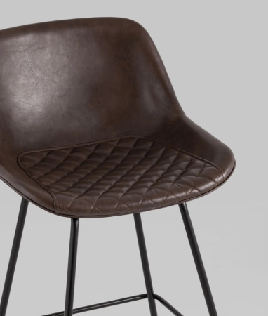 Стул полубарный Деймон экокожа коричневый