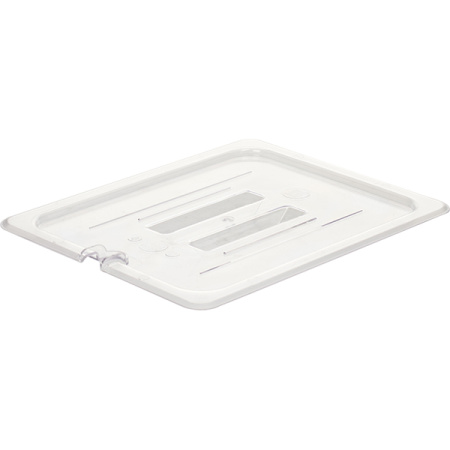 Крышка для гастр-ти 1/2,вырез для ложки; поликарбонат; L=32.5,B=26.5см; прозр.