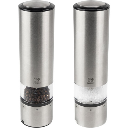 Мельница для соли электрич.(на батарейках) «Ю Селект» метал.мех.; акрил,сталь нерж.; H=20см; металлич.