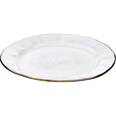 Тарелка  мелкая «Пастораль»; фарфор; H=2.5,L=27,B=23см; зелен.