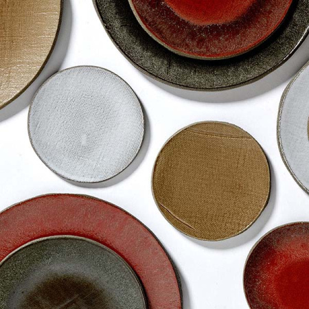 Тарелка бетон; D=28см; коричнев.,серый