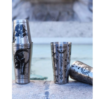 Шейкер Lumian Kenko Boston Leonardo Tin & Half Tin 18-28 oz с гравировкой