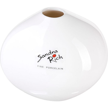 Ваза для цветов; фарфор; H=8,L=9,B=6см; белый