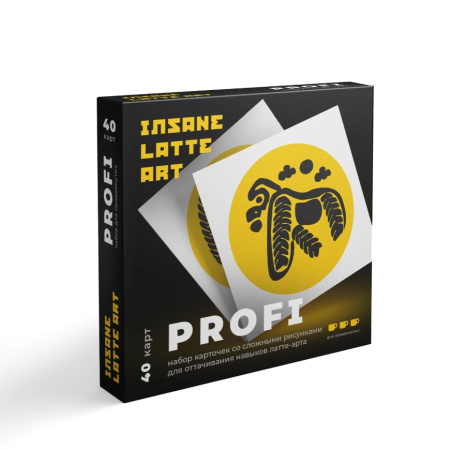 Комплект для латте-арта Insane Latte Art Fake Milk Concentrate + набор карточек PROFI