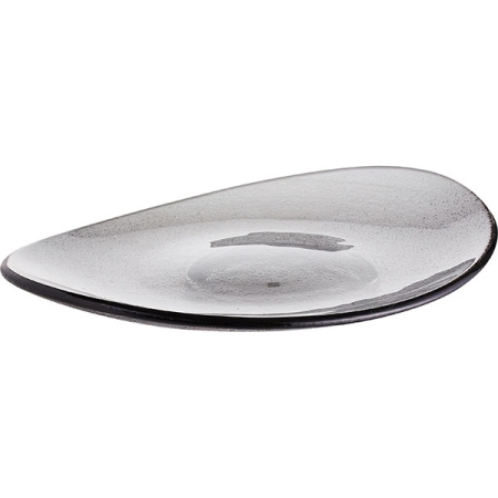 Блюдо овал. «Элла»; стекло; L=30,B=23см; серый