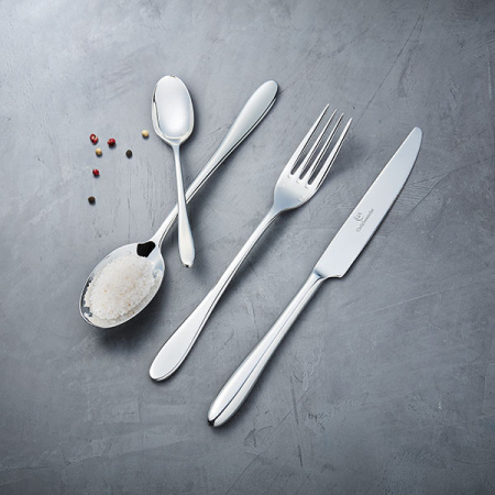 Нож столовый с ручкой  моноблок «Лаццо»; сталь нерж.; L=240/120,B=10мм; металлич.