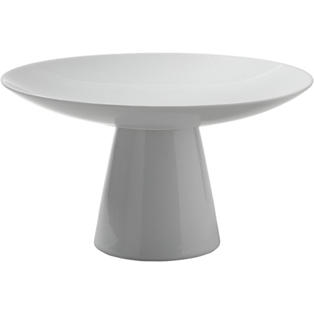 Ваза для фруктов «Розелли Райз»; фарфор; D=24,H=13см; белый