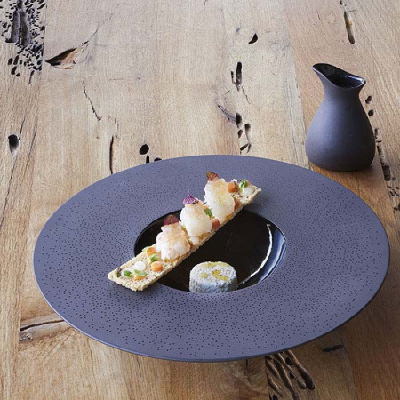 Молочник «Ликид»; фарфор; 125мл; H=10,L=7,B=6см; черный