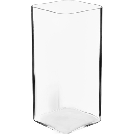 Ваза для цветов квадр.; стекло; H=27.5,L=15,B=15см; прозр.