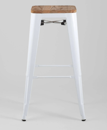 Стул барный TOLIX WOOD белый глянцевый