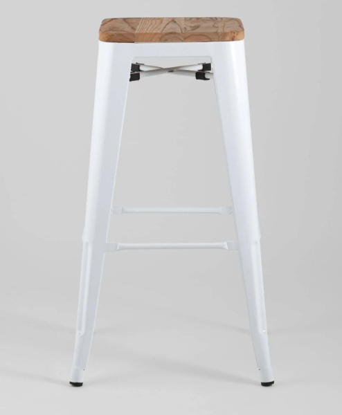 Стул барный TOLIX WOOD белый глянцевый