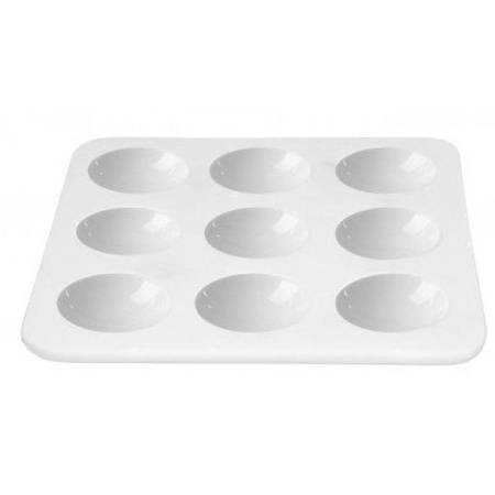 Блюдо для дегустаций «Апиари»; фарфор; L=10.5,B=10.5см; белый