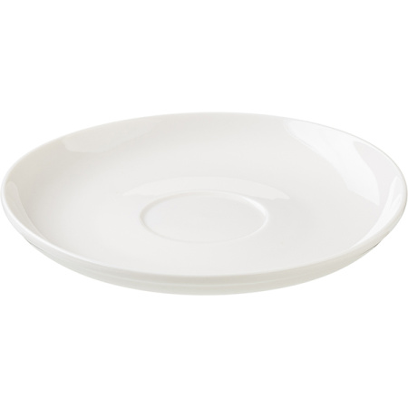 Блюдце «Перла»; фарфор; D=15,H=1.8см; белый