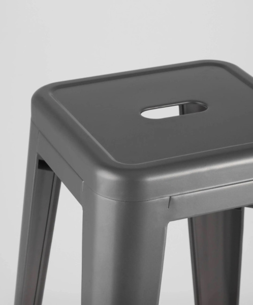 Стул барный TOLIX серебристый матовый