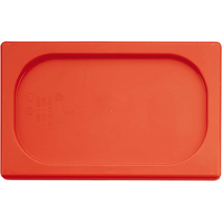 Крышка для гастр-ти (1/1); полипроп.; H=2,L=53,B=32.5см; красный