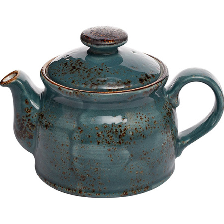 Чайник «Крафт»; фарфор; 425мл; D=7.5,H=11.4,L=17см; синий